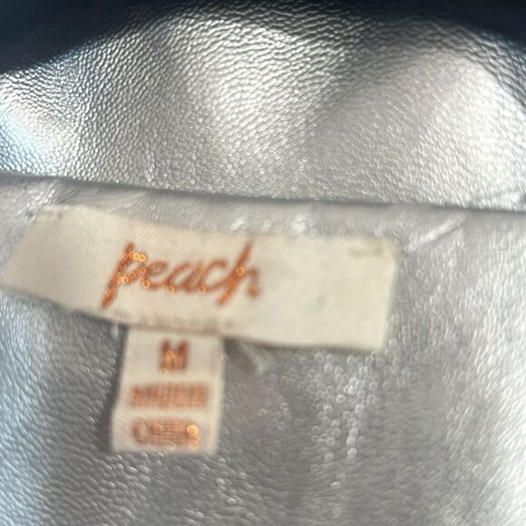 Silver Faux‎ Leather Coat - Picture 7 of 7